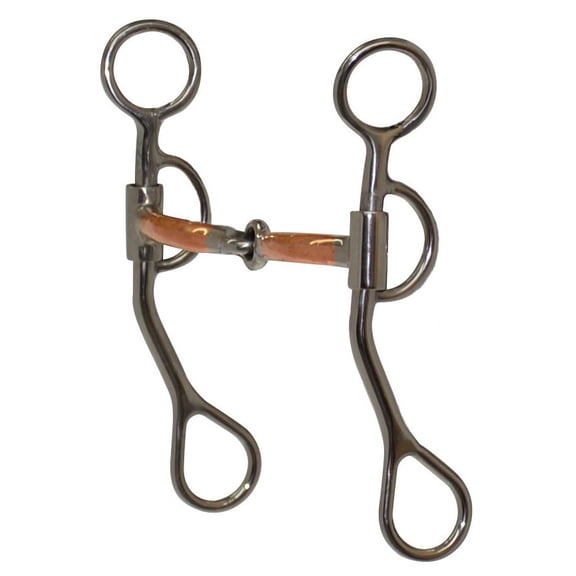 Diamond R 3/8in Smooth Copper Snaff Argentine Bit