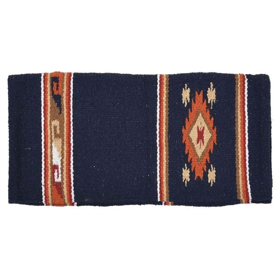 Diamond R Double Weave Saddle Blanket, Navy