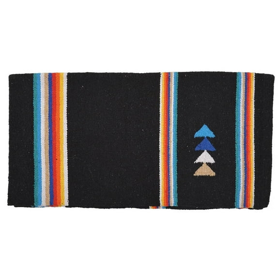 Diamond R Single Weave Saddle Blanket, Black