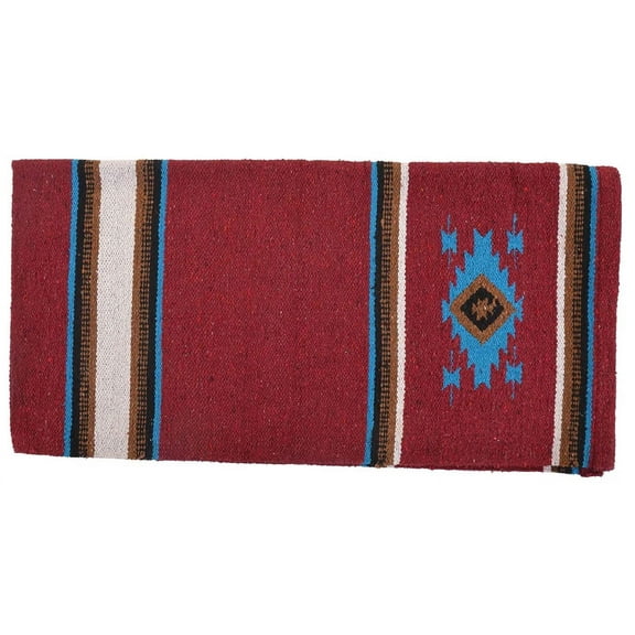 Diamond R Single Weave Saddle Blanket, Red