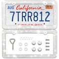 thumbnail image 1 of Diamond Rhinestone Bling License Plate Frames for Women, Men - 2 Pack (White), 1 of 7