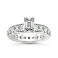 thumbnail image 1 of Diamond Ring Gift For Mom 1 Carat IGI Certified Emerald Shape Lab Grown Diamond Engagement Ring | 14K White Gold |Madeline Full Eternity Diamond Ring | FG-VS1-VS2 Quality Friendly Diamonds, 1 of 5