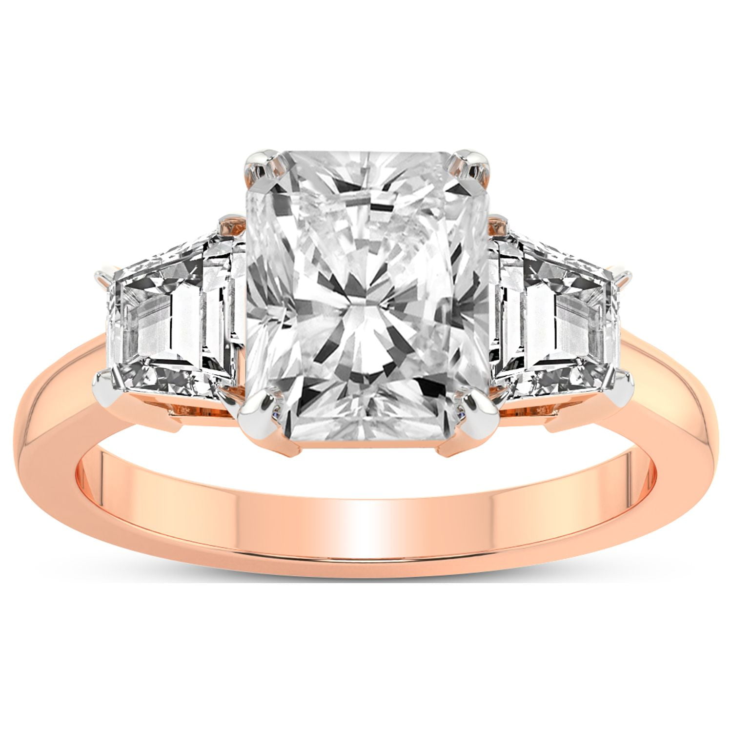 Diamond Ring Gift For Mom 4 Carat IGI Certified Radiant Shape Lab Grown ...
