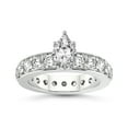 thumbnail image 1 of Diamond Ring Gift For Mom 5 Carat IGI Certified Pear Shape Lab Grown Diamond Engagement Ring | 14K White Gold |Madeline Full Eternity Diamond Ring | FG-VS1-VS2 Quality Friendly Diamonds, 1 of 5