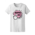 thumbnail image 1 of Diamond Ring Says Marry Me! Tee Women's -Image by Shutterstock, 1 of 2