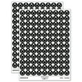 thumbnail image 1 of Diamond Ring Wedding Engagement Solid 200+ Round Stickers - Black - Matte Finish - 0.50" Size, 1 of 3