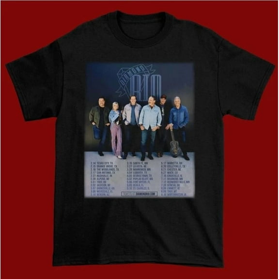 Diamond Rio Band Tour 2025 Black T-Shirt All size