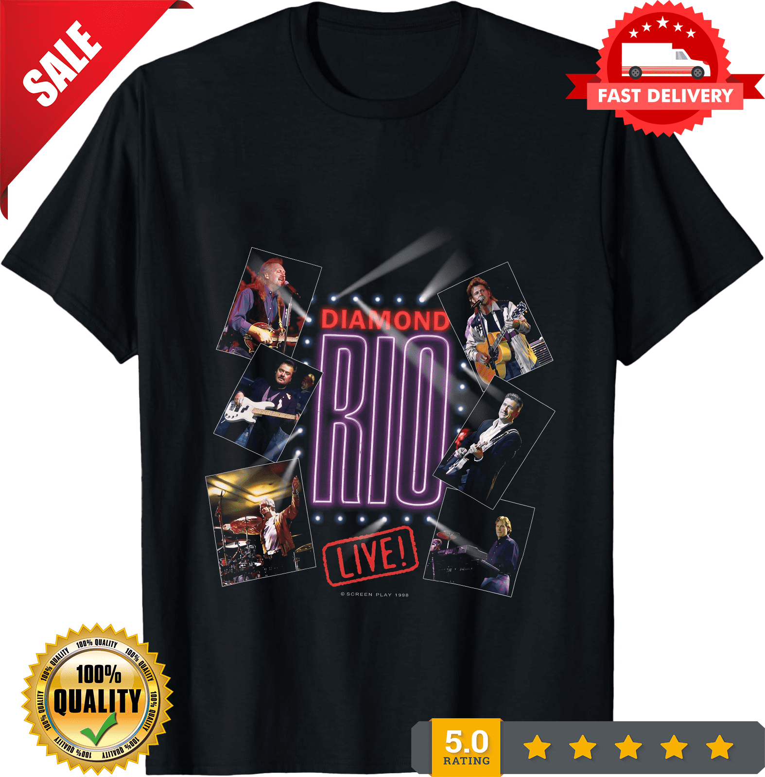Diamond Rio Gift For Family Black T-Shirt Cotton All Size, NEW INSTOCK ...