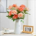 thumbnail image 1 of Diamond Rose Artificial Flowers | 5-Forks 10 Mini Roses Orange Plastic Flowers | High-Simulation Home Decoration | 3.5x3.5x32cm | UV & Fade Resistant, 1 of 6