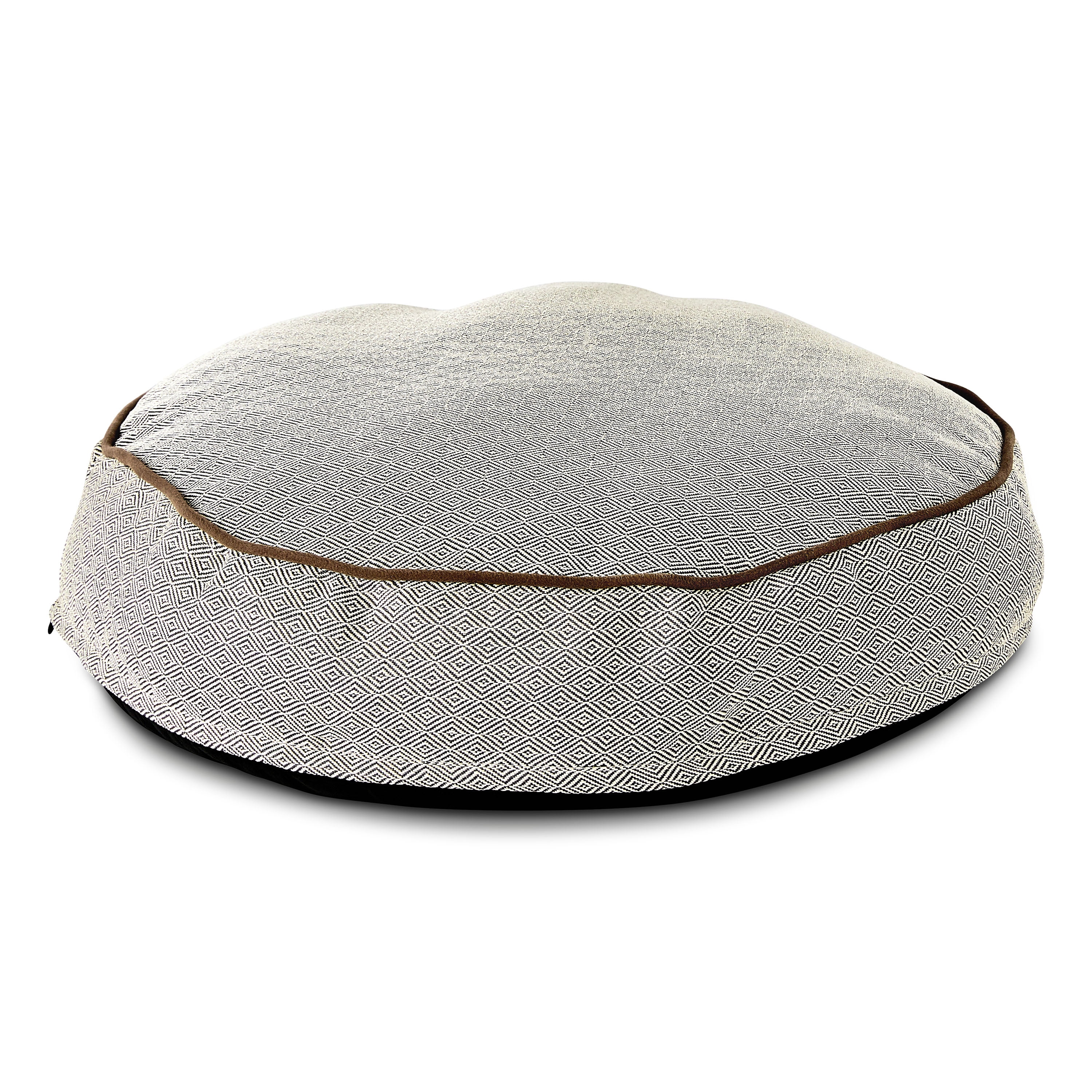 Vibrant Life Small Round Dog Bed, Gray, 24" x 24"