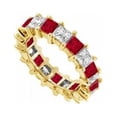 thumbnail image 1 of Diamond & Ruby Eternity Band 14K Yellow Gold, 5.00 CT - Size 4, 1 of 1