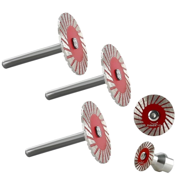 Diamond Saw Blades 3-Pack, 40mm Turbo Mini Circular Saw Blades for Stone Ceramic Tile Cutting(DSF)