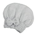 thumbnail image 1 of Diamond Shape Hair Drying Towel Dry Cap Lightweight Strong Absorbent for After Bath Drying Hair Gray, 1 of 7