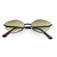 thumbnail image 1 of Diamond Shape Hustler Fashion Trendy Small Lens Metal Rim Sunglasses Black - Brown, 1 of 8