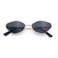 thumbnail image 1 of Diamond Shape Hustler Fashion Trendy Small Lens Metal Rim Sunglasses Gold - Black, 1 of 8
