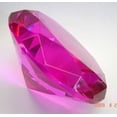 thumbnail image 1 of Diamond Shape Violet Crystal Paperweight - #80 with Stand, 1 of 4
