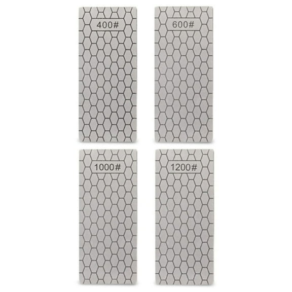 Diamond Sharpening Plates Set for Knives, 400/600/1000/1200 Grit, No Water or Oil Needed