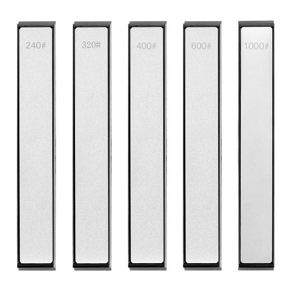 Diamond Sharpening Set Fixed-Angle Cutter Sharpener, 240/320/400/600/1000 Knife Sharpener Stone for Kitchen