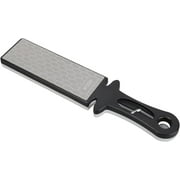 Diamond Sharpening Stone,400/1000 Grit Handheld Double-Sided Diamond Sharpener 5 in 1 Honeycomb Surface Knife Sharpener Plate Whetstone with Ceramic & Tungsten Steel Scissor Slot,Black