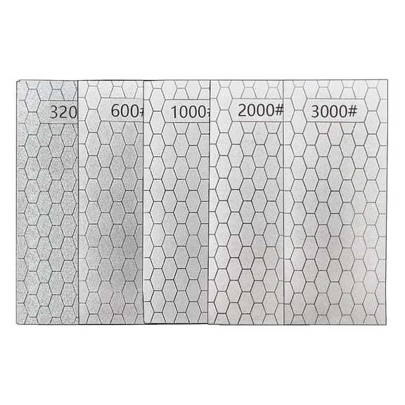 Diamond Sharpening Stone, Knife Sharpening Stone for Kitchen, Diamond Lapping Plate Coarse/Medium/Fine Grit Sharpener, 320/600/1000/2000/3000 Grit