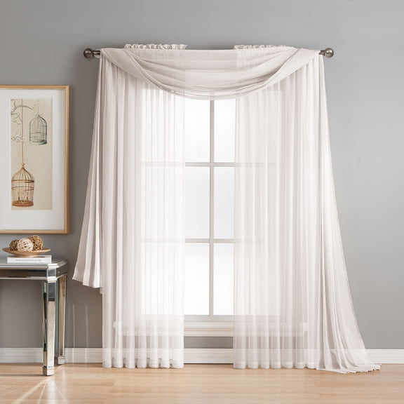 Diamond Sheer Voile Curtain Panels