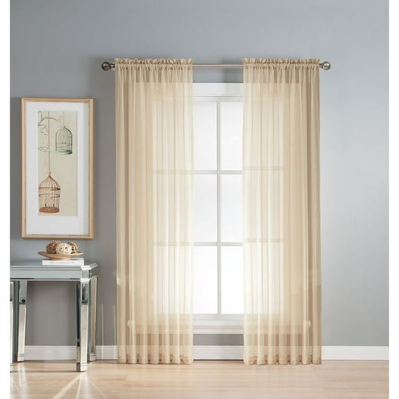 Diamond Sheer Voile Curtain Panels
