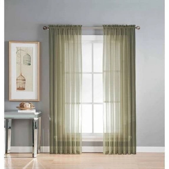 Diamond Sheer Voile Curtain Panels