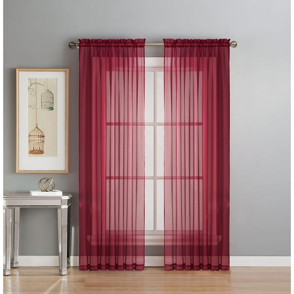 Diamond Sheer Voile Curtain Panels