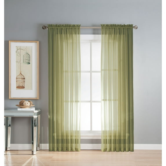 Diamond Sheer Voile Curtain Panels
