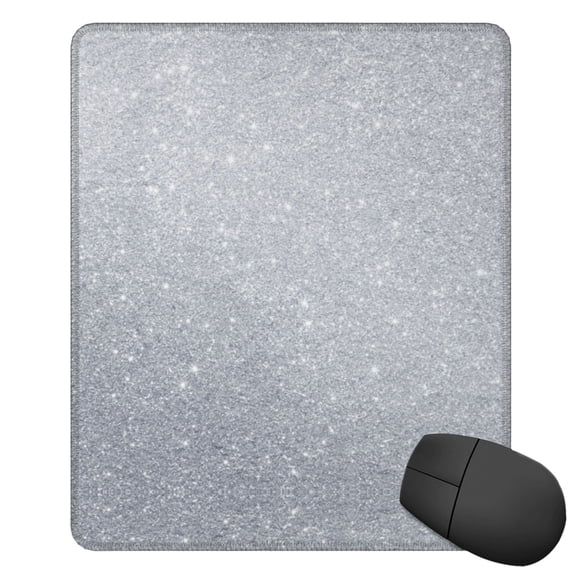 Diamond Silver Pattern Square Mousepad With Stitched Edges Mouse Mat For Gaming Office Laptop Computer Men Women 11.8"X19.8"