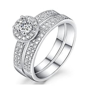 Diamond Simulated Micro Inserted Band Ring (7)