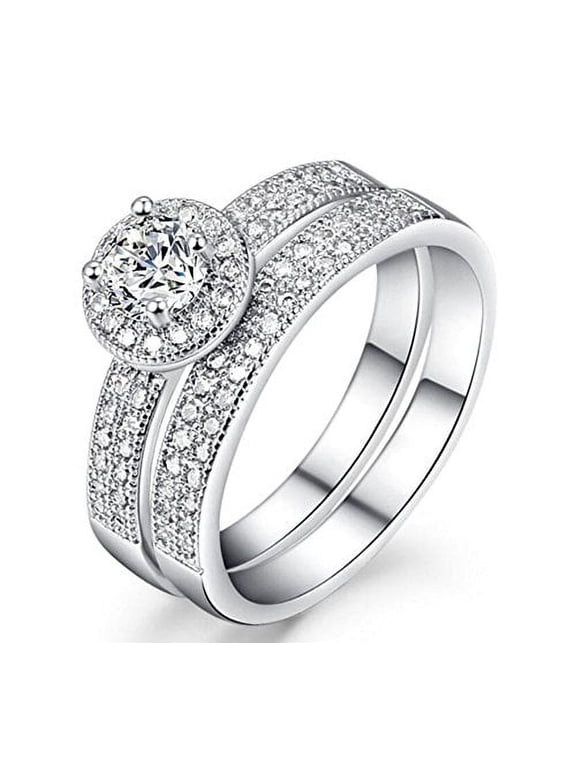 Diamond Simulated Micro Inserted Band Ring (9)
