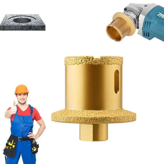 Diamond Sink Hole Saw (Tile Porcelain Cutter, Glass Drilling Bit), Type B, Diamond Hole Saw For Tiles And Porcelain, For Angle Grinders And Drills, Easy Installation, Meiiso