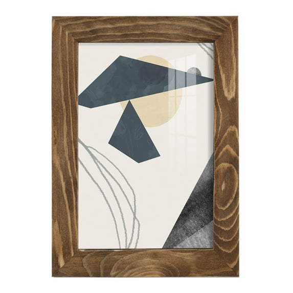 Diamond Slate IV - Framed Print w/glass - Walnut