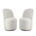 thumbnail image 1 of Diamond Sofa KENDALLCHIV2PK 23 x 22 x 34.75 in. Kendall Dining & Accent Swivel Chair in Ivory Boucle Fabric - Pack of 2, 1 of 2