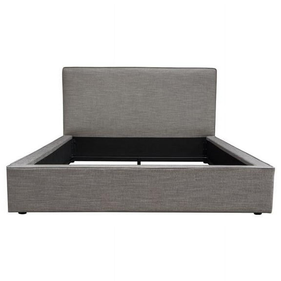 Nova Lifestyle Cloud 43" Low Profile Eastern King Bed in Grey Fabric