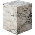 thumbnail image 1 of Diamond Sofa ARKETVA Ark Square Pedestal End Table, Genuine Viola Marble, 1 of 2