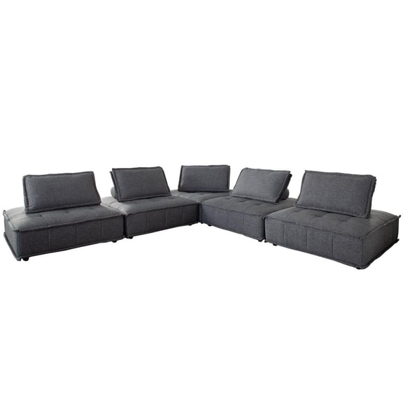 Cara 5-Piece Square Modular Lounger by Diamond Sofa