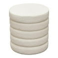 thumbnail image 1 of Diamond Sofa HELIXOTIV 16 x 16 x 17 in. Helix Round Accent Ottoman in Ivory Boucle Fabric, 1 of 1