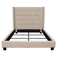 thumbnail image 1 of Diamond Sofa Madison Ave Tufted Wing Queen Bed in Sand Button Tufted Fabric, 1 of 8