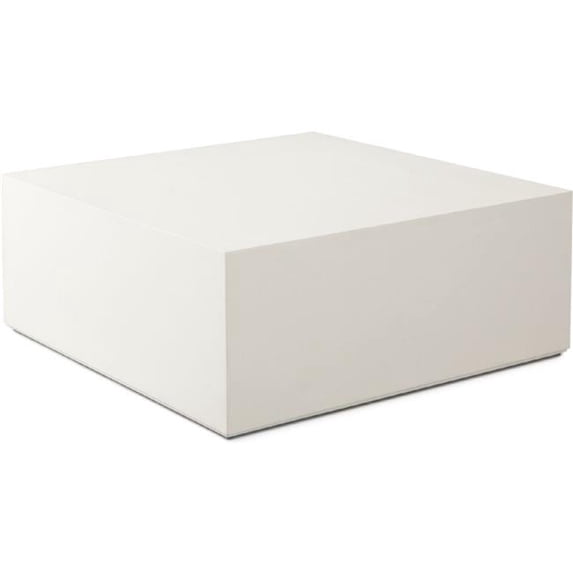Diamond Sofa MONTAGESCTIV Montage Square Cocktail Table, Ivory Faux Cement Finish