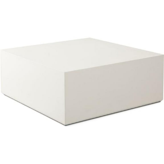 Diamond Sofa MONTAGESCTIV Montage Square Cocktail Table, Ivory Faux Cement Finish