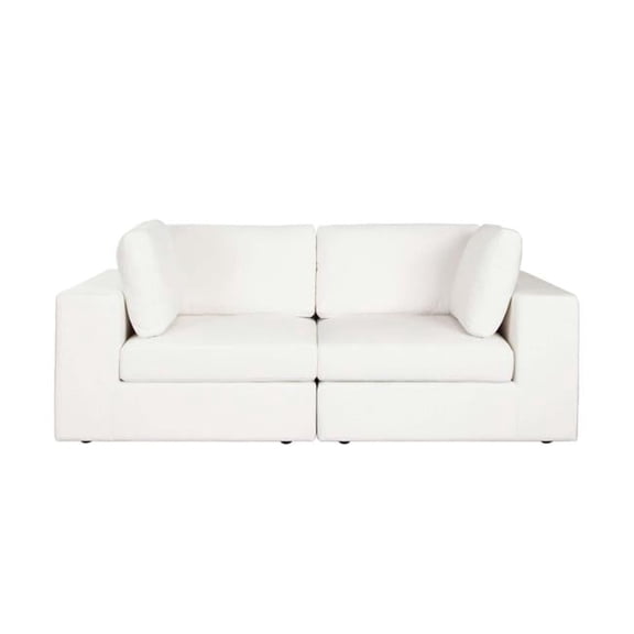 Diamond Sofa MUSE2SCWH Muse Performance Fabric Modular Sofa, Mist White - 2 Piece