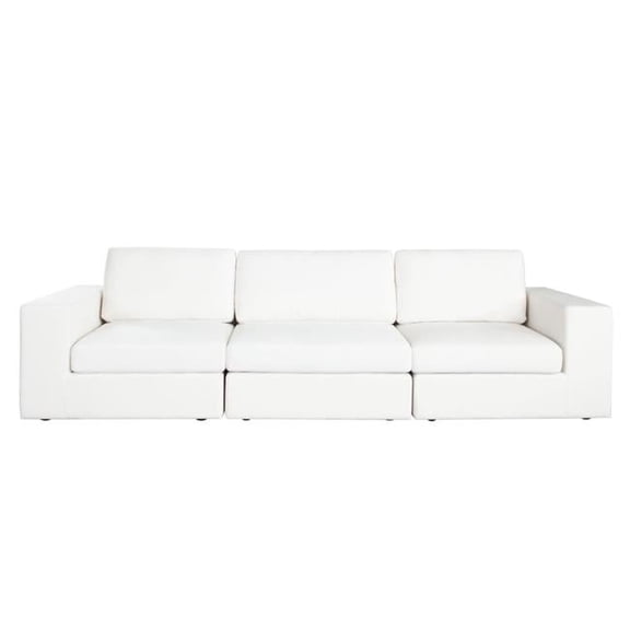 Diamond Sofa MUSE2SC1ACWH Muse Performance Fabric Modular Sofa, Mist White - 3 Piece