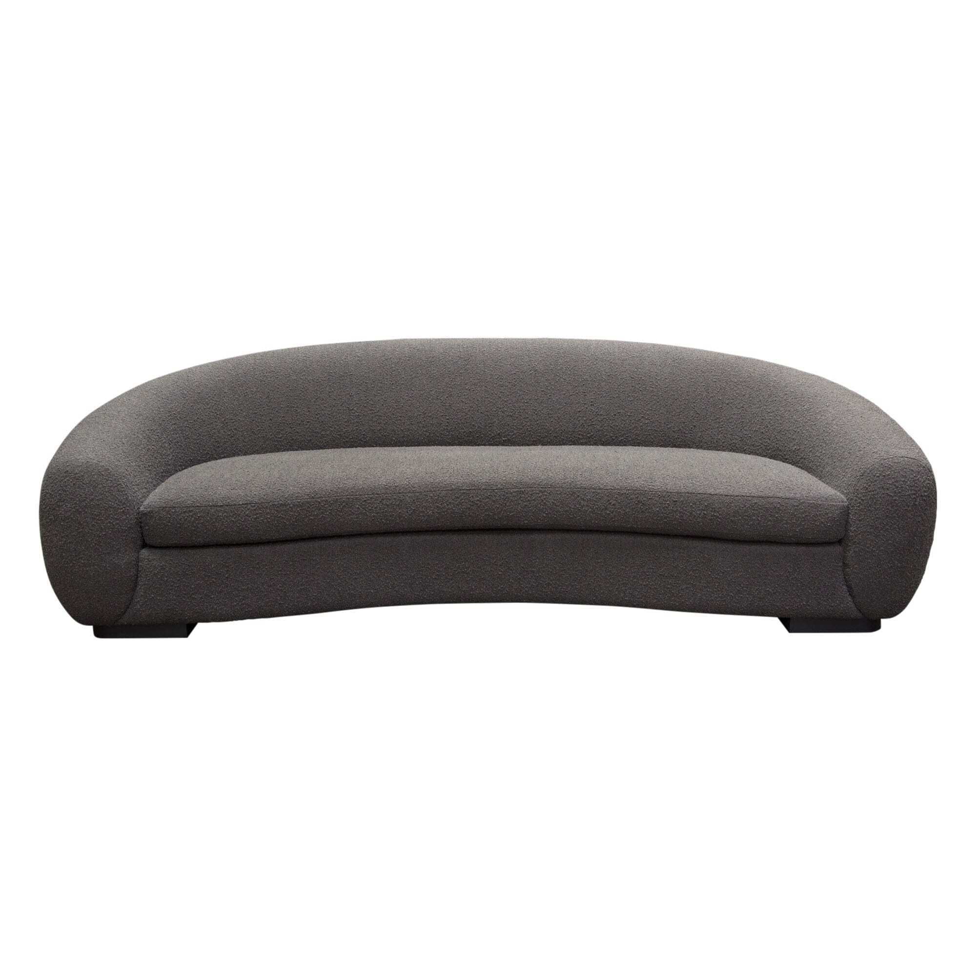 Charcoal Boucle Textured 97'' Track Arm Sofa