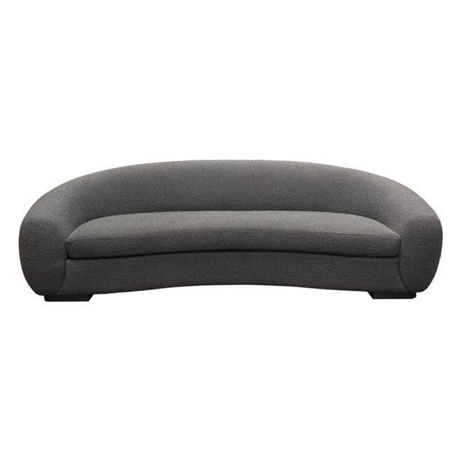 Charcoal Boucle Textured 97'' Track Arm Sofa