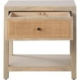 thumbnail image 1 of Diamond Sofa SADLERETNA Sadler 1-Drawer Solid Mango Wood Accent Table with Cane Door Fronts, Natural Finish, 1 of 1