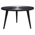 thumbnail image 1 of Diamond Sofa Vortex Round Cocktail Table in Solid Mango Wood Top in Black Finish & Iron Legs, 1 of 6