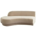 thumbnail image 1 of Diamond Sofa ZELDALCLCA Zelda Light Performance Velvet LF Curved Chaise with Accent Pillow Ball, Camel, 1 of 1