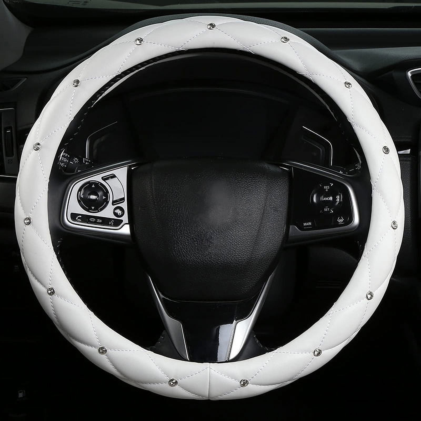 Steering wheel covers white discount